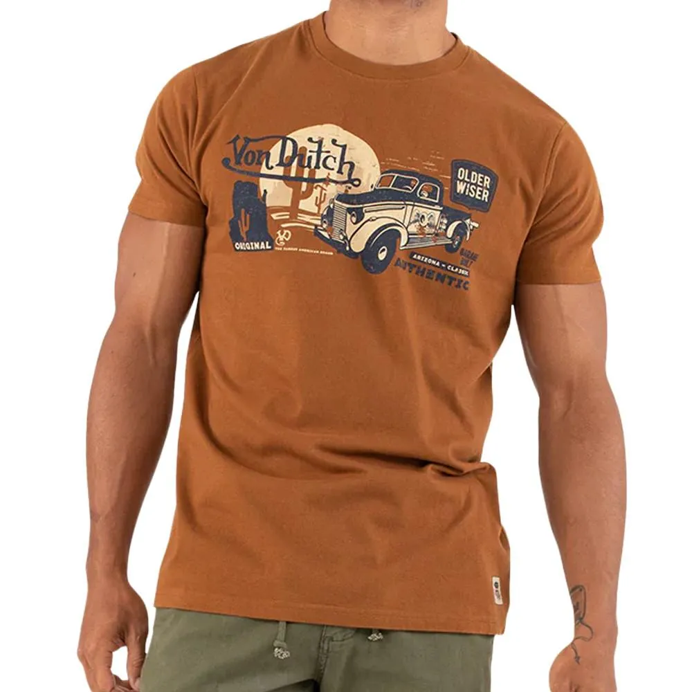 T-shirt Marron Homme Von Dutch Truck