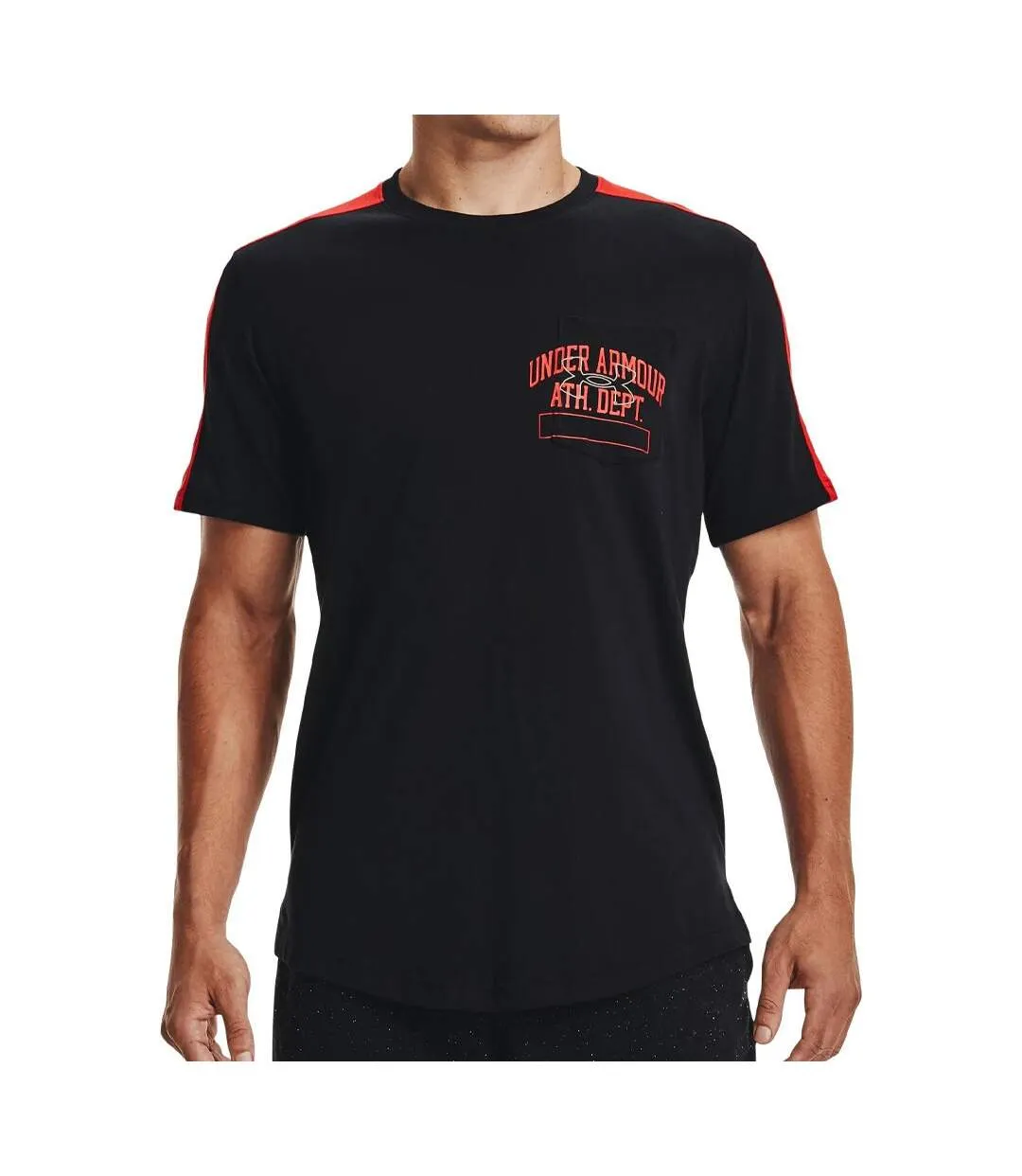 T-shirt Noir Homme Under Armour Athletic Dept Pocket