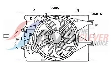 Ventilateur, refroidissement du moteur AVA COOLING FT7602 