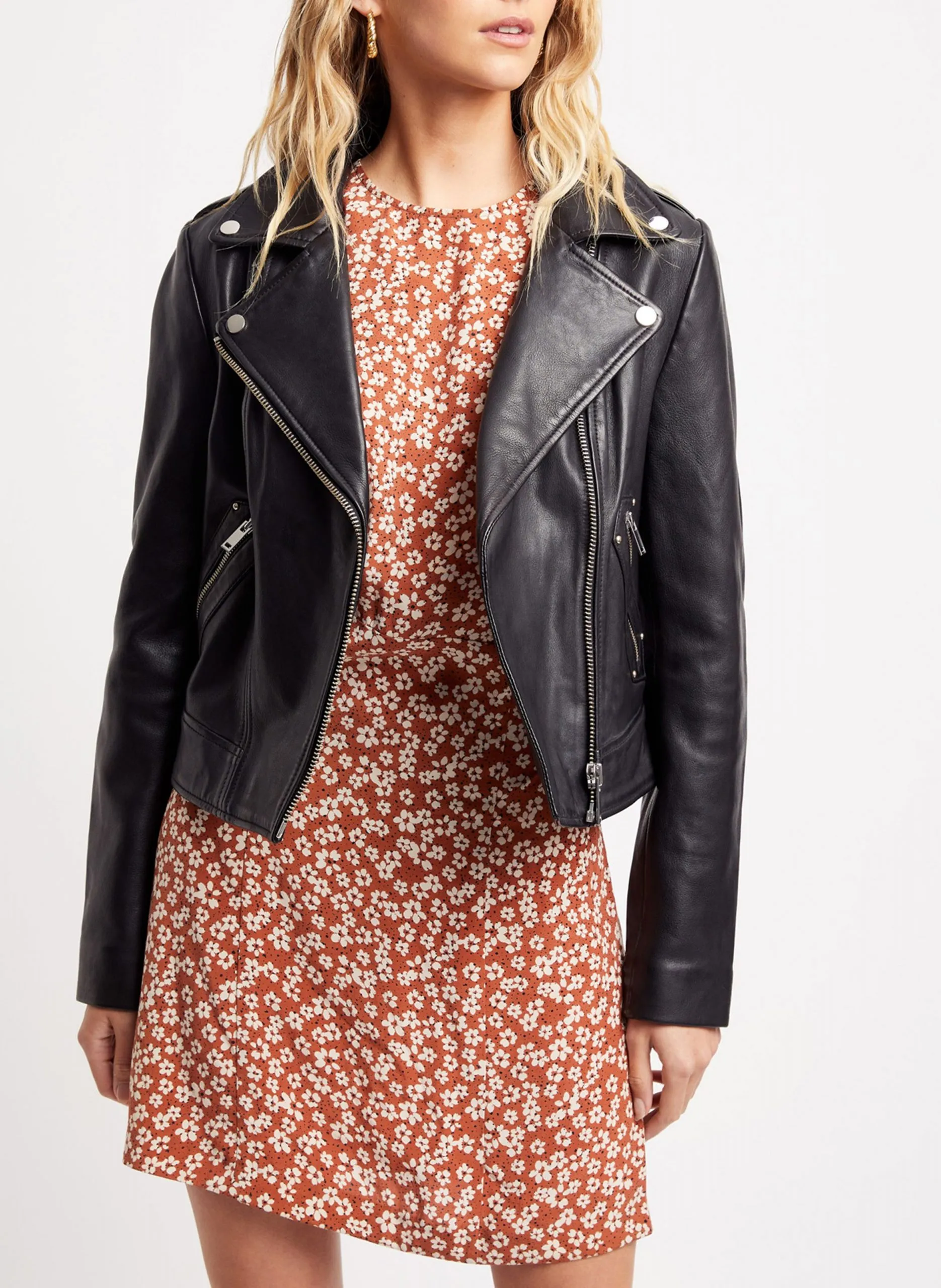 veste cuir femme