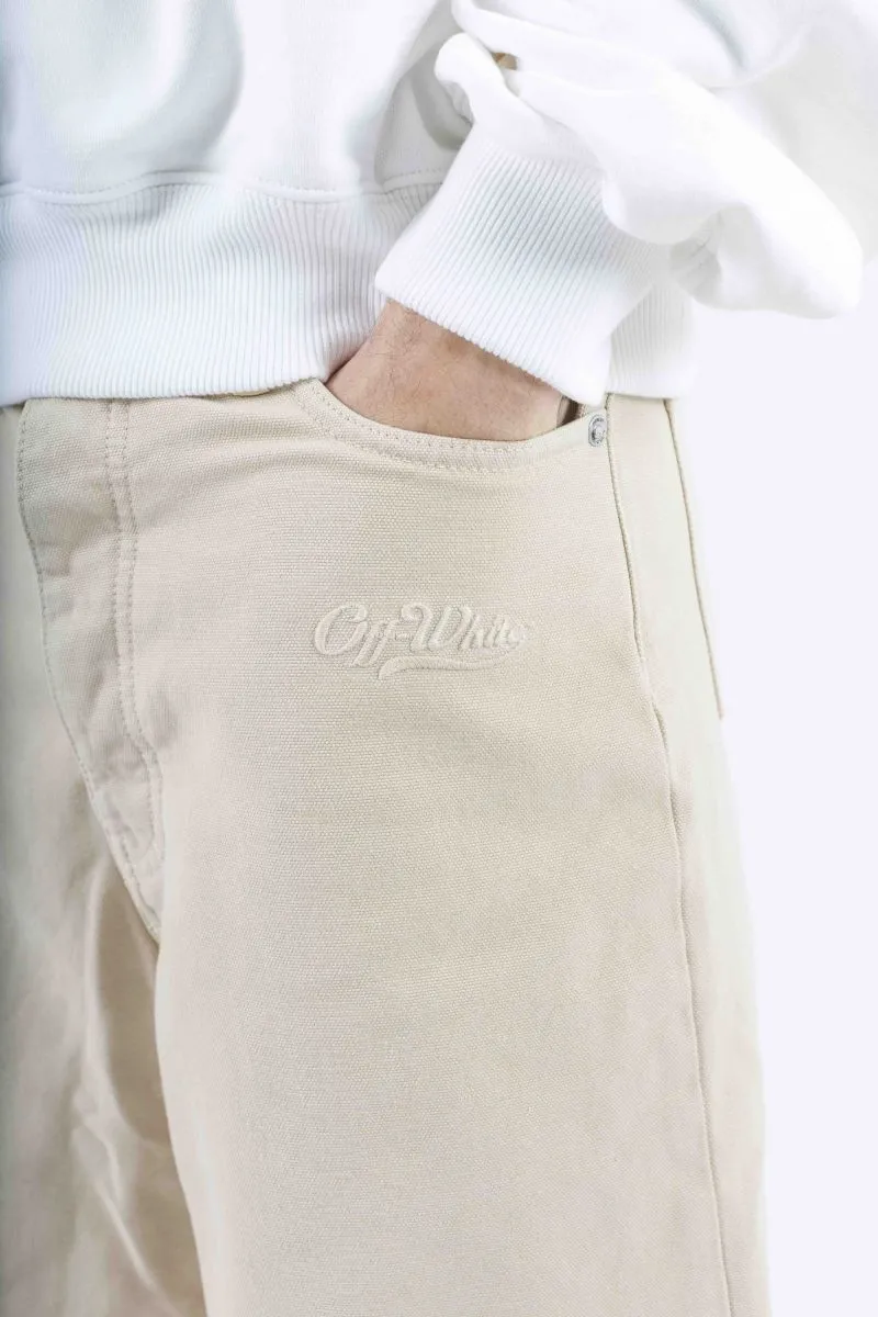 Wave Off Canvas Utility Shorts Beige