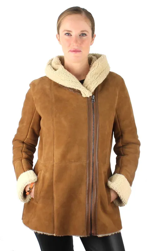 Xarou Veste Femme Merinos Bouclé Giorgio